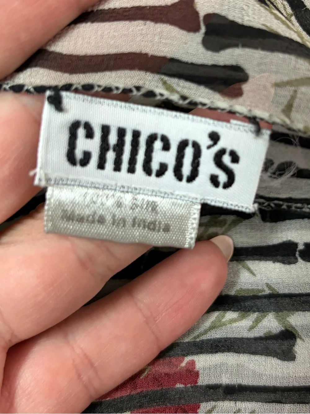 Chico’s 100% Silk Goth Skeleton Bones Rose Print Scarf 64” x 14”
